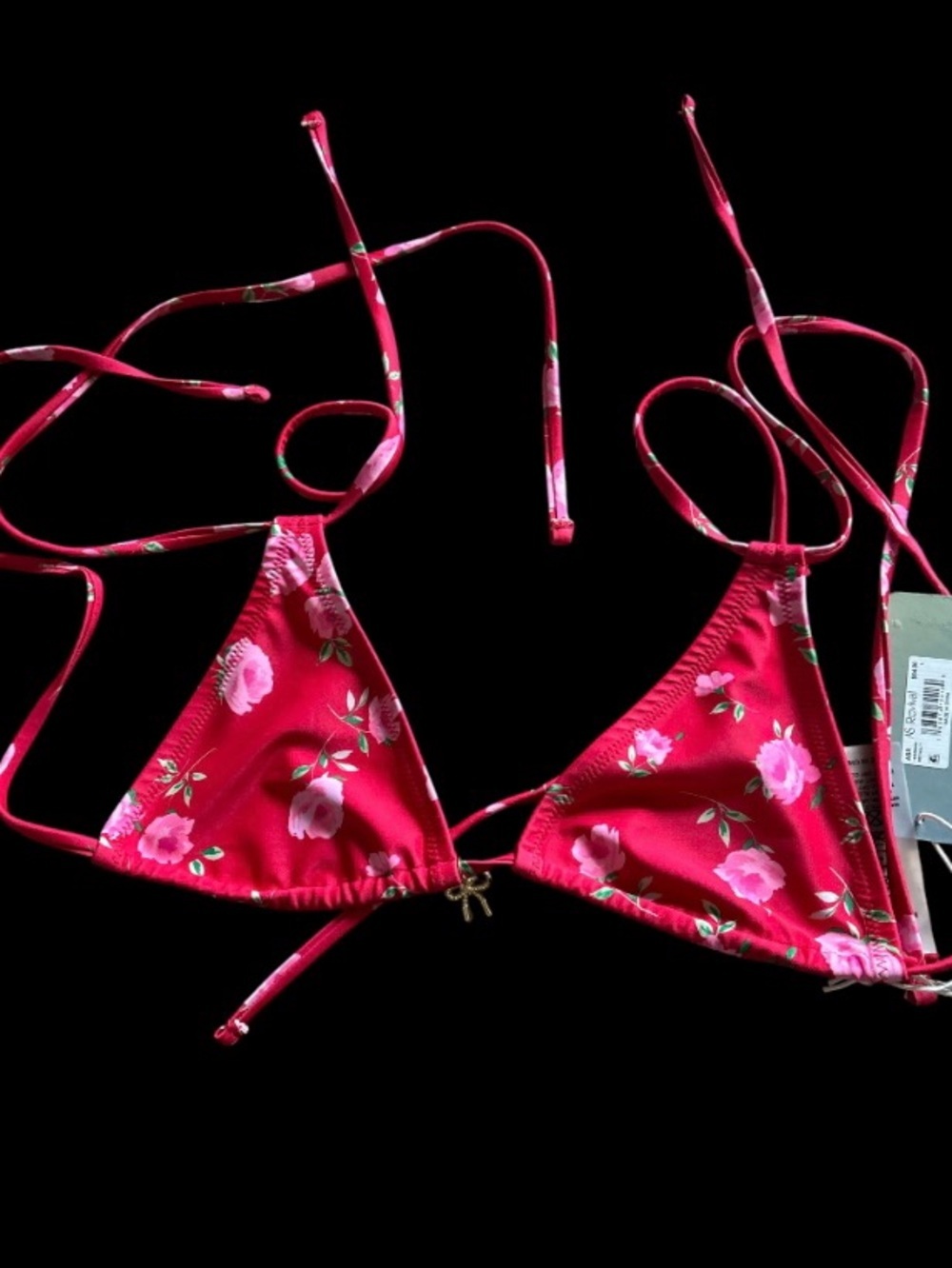 Rhythm Doily Floral Bikini Top NWT